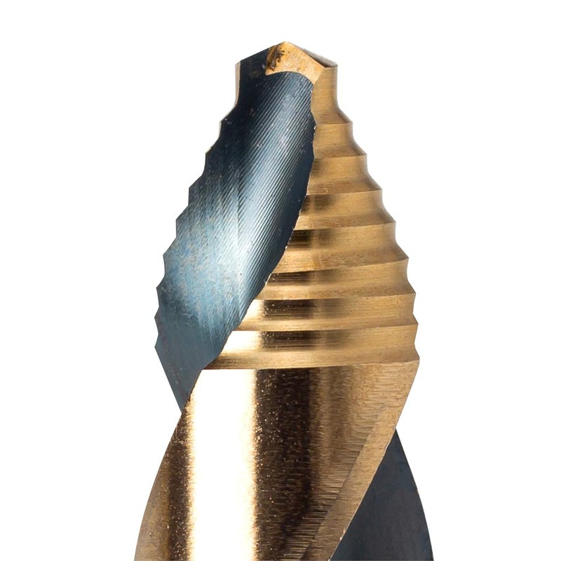 K-Tool International K Tool International XD3106 Cobalt Tungsten Metal Drill Bit Set for Garages  Repair Shops  and DIY  Sizes 1/16"" to 1/2""  Fluted Speedy Multi-Tip Design  Carrying Case  Made in The USA  29 Piece - Image 3